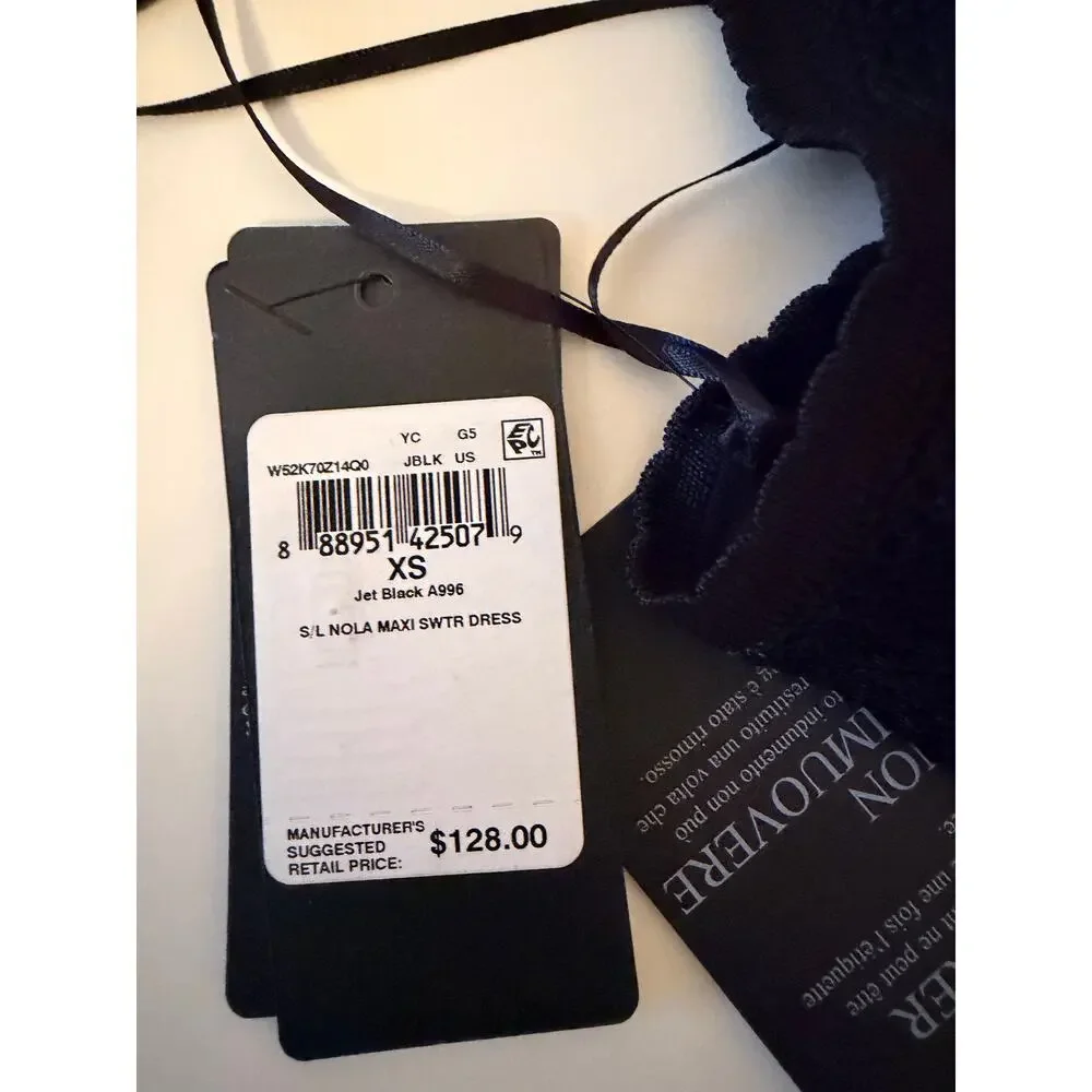 Guess Hi Low Halter top Dress XS Black Chiiffon NWT - Picture 6 of 7